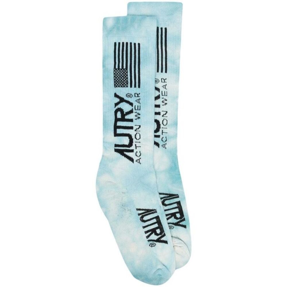 AUTRY Action Wear Socks with Flag and Tie-Dye Pattern Women BLUE Socks & Tights